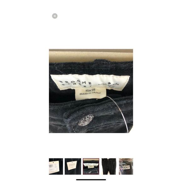 Kate Spade Ankle Velvet Broome St Women 6 New York Black Stretch Pants 28 - Picture 4 of 9